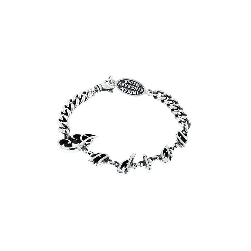 Indian Script Curb Link Bracelet