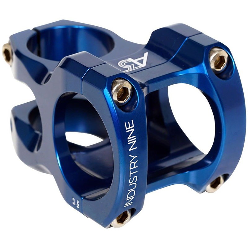 Industry Nine A318 Stem - 31.8mm Clamp - 50mm Length - Blue