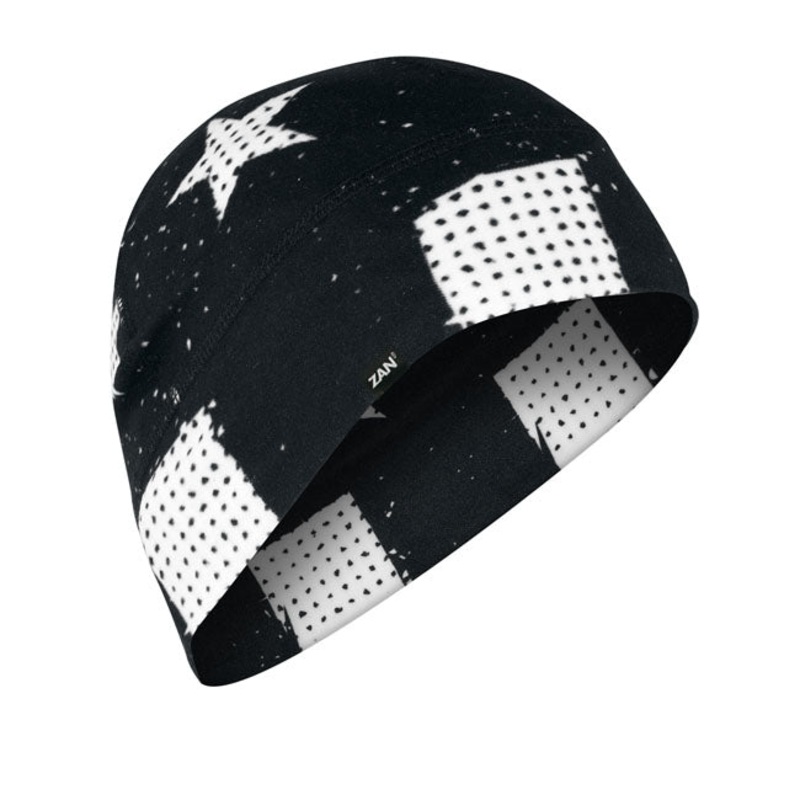 ZAN Headgear Sportflex Helmet Beanie Black & White Flag