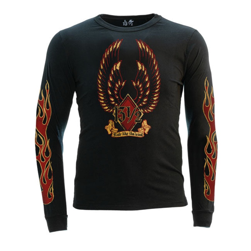 13 And A Half Magazine Ride Like The Wind Long Sleeves T-Shirt Black