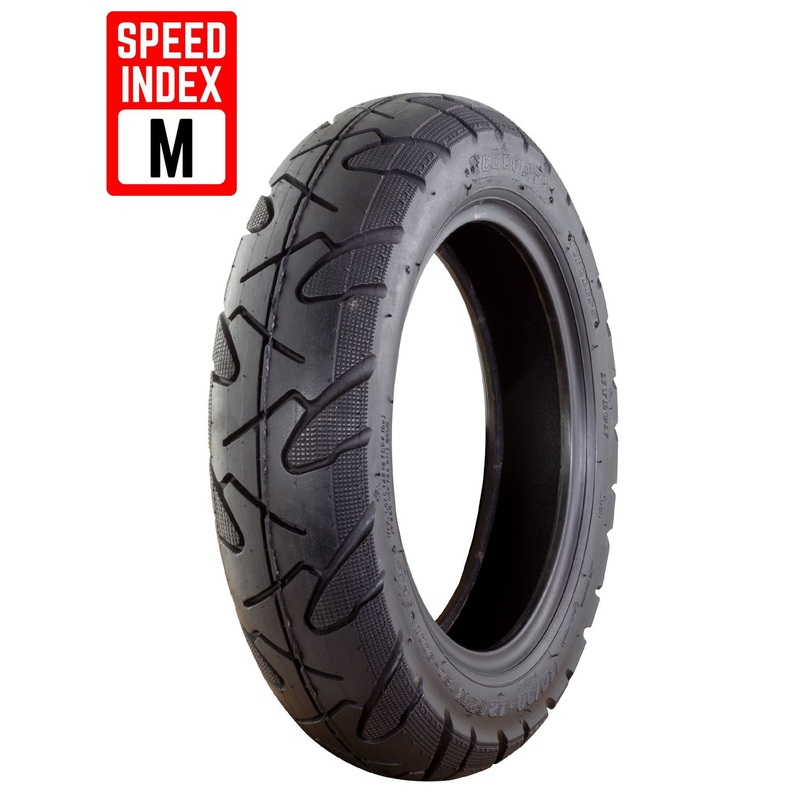 Cougar 110/90-12 E-marked Tubeless Tyre - D805 Or M930 Tread Pattern