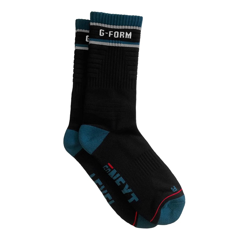 G-Form Mid-Calf Cycle Socks Black / Teal / Grey