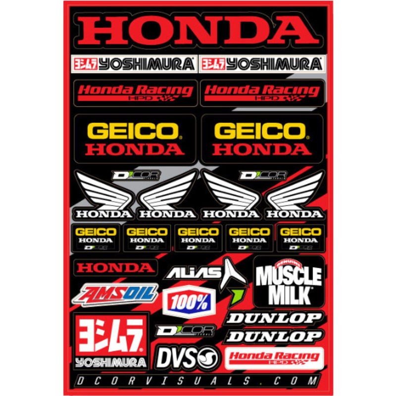 D'Cor Visuals - Geico Honda Sticker Sheet