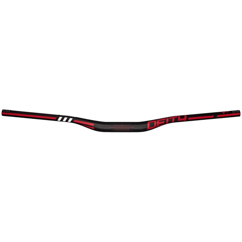 Deity Skywire 35 Handlebar - 25mm Rise - 800mm Width - 35mm Clamp - Red