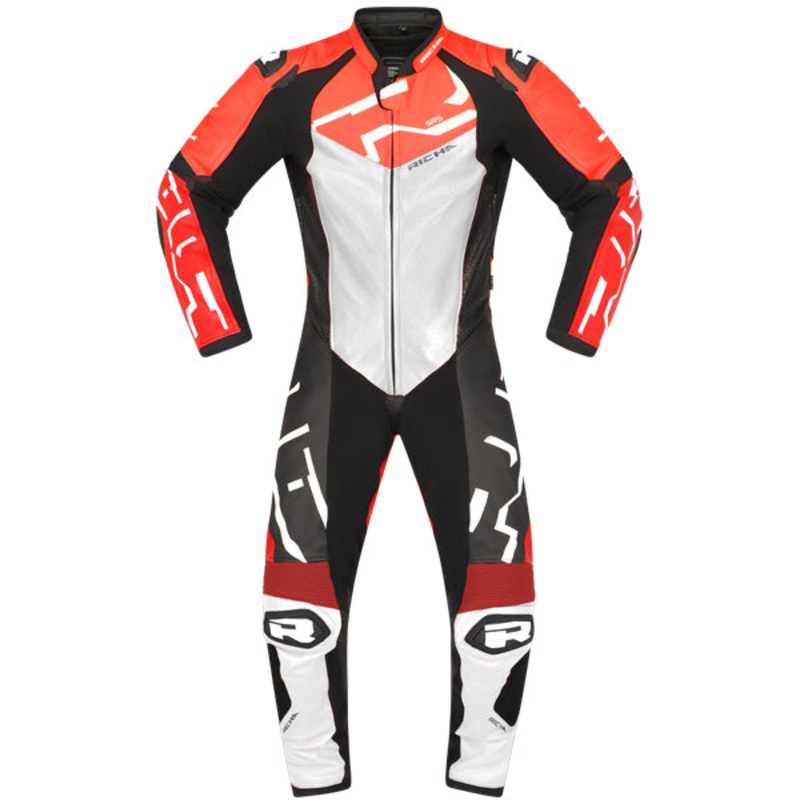 Richa Stradale GP 1 Piece Leather Suit Blood Red / White