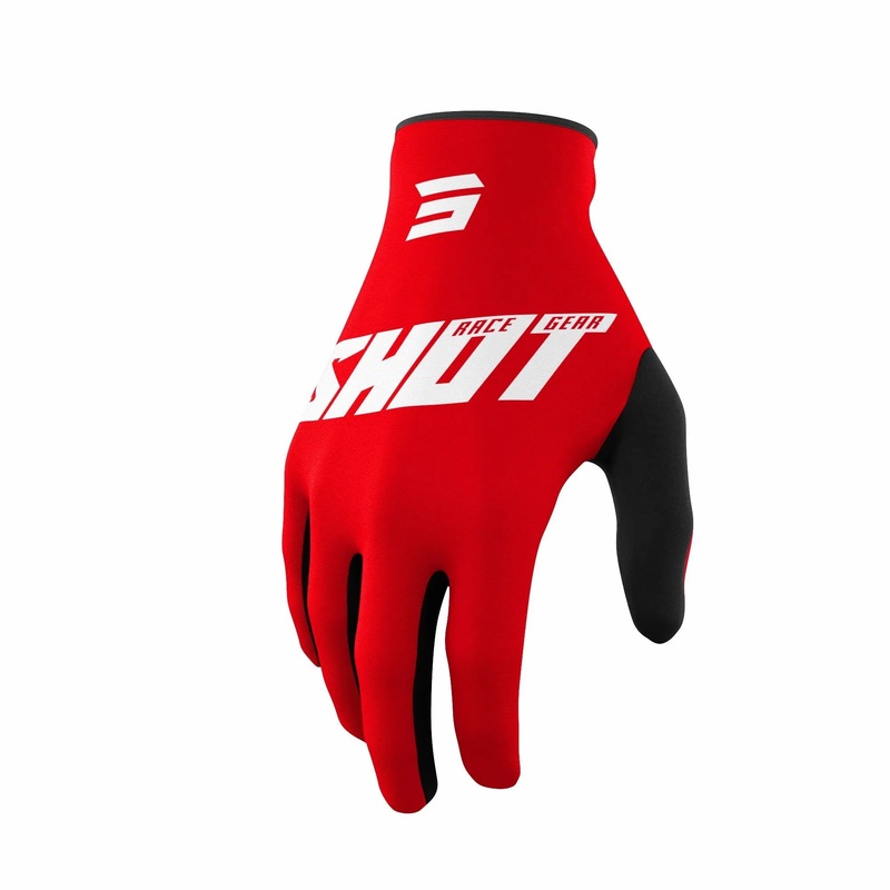 Shot Raw Gloves Burst Red
