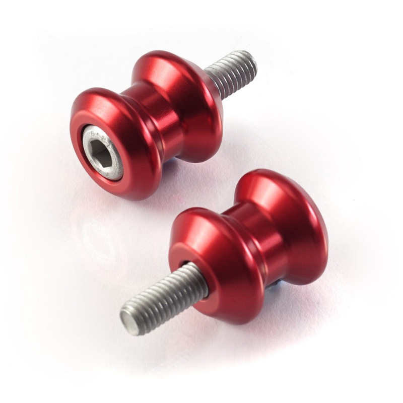 Billet Machined Paddock Stand Bobbins Red A9640049