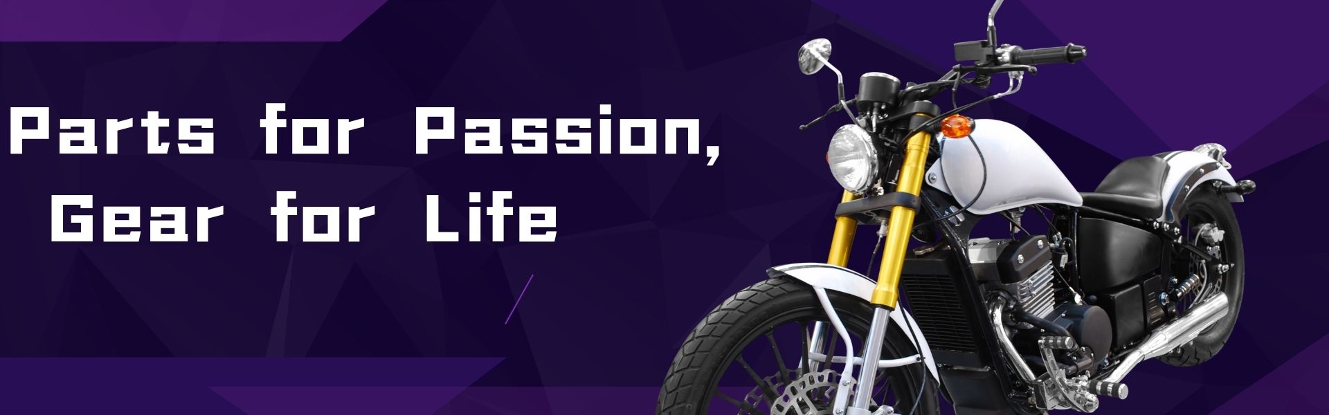 Motorcycle gear shop with various parts: helmets, brake pads, etc. – choices for you.
